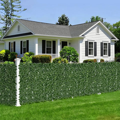 Artificial Ivy Fence Privacy Screen 120x40 Inches UV Resistant Dense Faux Greenery Backdrop With Realistic Leaves in garden