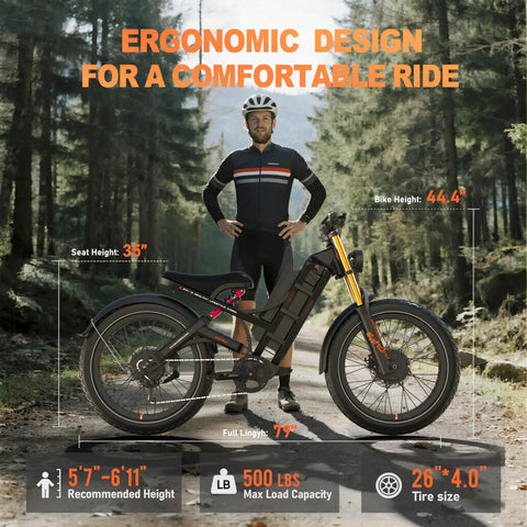 Heavy Duty Adult Electric Bike Cranks Out 5600 W Peak Power And Hits 50 Mph Quick While The Massive 80 Ah Battery Pushes You Up To 250 Miles Per Charge With Full Suspension And Gnarly Fat Tires Built Tough, showcasing ergonomic design in natural setting.