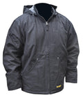Unisex Heated Heavy Duty Work Coat Without Battery Black Large Built For Cold Weather Water And Wind Resistant Duck Fabric With Durable Outer Layer Cozy Lined Interior Worksite Ready Tough As Nails For Construction And Outdoor Jobs Battery Not Included