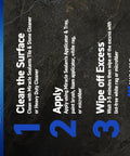 Image showing Easy Application steps for Advanced Penetrating Stone Grout Tile And Countertop Sealer Blocks Water Stains And Slipping Hazards With A No Hassle Tough As Nails Formula Inside A Gallon Jug For Easy Home Upkeep.