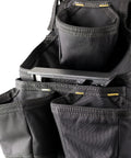 Close-up of Pro Ballistic Suspension Rig with Infinity Tool Belt pouches and cell phone pocket for iPhone 6 Plus.