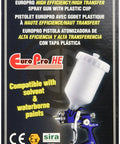 Top Shelf High Transfer Paint Spray Gun With 1.3mm Nozzle And Resilient Plastic Cup Featuring Integrated Regulator for automotive painting.