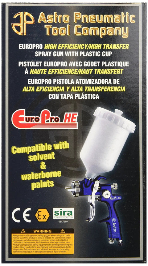 Top Shelf High Transfer Paint Spray Gun With 1.3mm Nozzle And Resilient Plastic Cup Featuring Integrated Regulator for automotive painting.