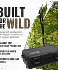 Front view of Rugged Waterproof Case With Airtight Gasket Seal And Foam Interior, Your Go To Heavy Duty Storage Box For Electronics And Valuables