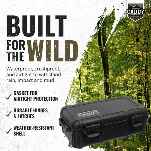 Front view of Rugged Waterproof Case With Airtight Gasket Seal And Foam Interior, Your Go To Heavy Duty Storage Box For Electronics And Valuables