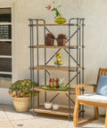Five Tier Wall Corner Storage Shelf Perfect For Bedroom And Kitchen Space Saving Bookshelf And Display Unit Go-To Pantry Organizer