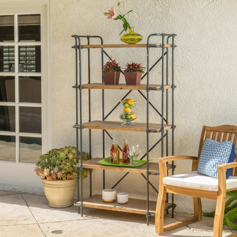 Five Tier Wall Corner Storage Shelf Perfect For Bedroom And Kitchen Space Saving Bookshelf And Display Unit Go-To Pantry Organizer