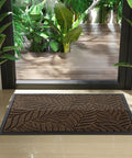 All Season Waterproof Front Door Mat For Indoor Outdoor Use 29.5x17 Non Slip Doormat For Garage Patio Entryway Brown