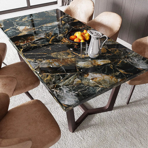 Slate Gold Marble Countertop Contact Paper Peel And Stick Self Adhesive Vinyl Waterproof DIY Friendly Glossy Finish