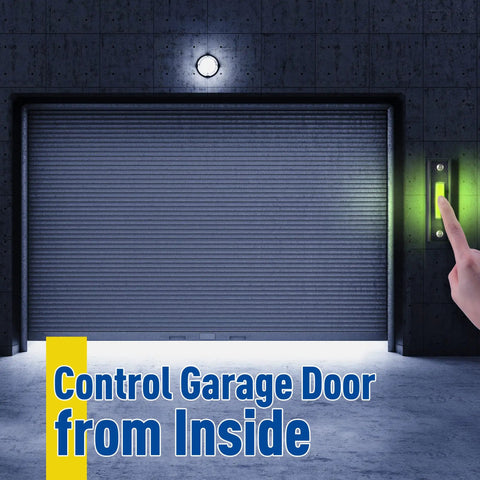 Lighted Doorbell Button Set For Garage Door Opener Switch With LED Light Wall Mounted Push To Exit Ringer Button In Black 2 Pieces