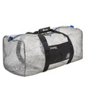 Beefy 80.3 Liter Gear Carrier Bag for Travel and Diving, heavy-duty polyester mesh, shown at angle, rugged black and mesh design.