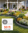 Heavy Duty Galvanized Steel Landscape Edging 50 Ft By 6 In Flexible Metal Border For Lawn And Flower Beds shown near house landscape