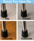 Three Quarters Inch Round Rubber Chair Leg Tips 4 Pack Nonslip Floor Protectors For Chairs Stools And Tables On Hard Surfaces Black Keep Floors Scratch Free Reduce Noise And Slippage on various flooring types