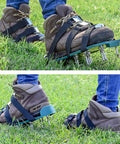 Lawn Aerator Shoes For Grass Health And Soil Ventilation Yard Aeration Tool With 3 Adjustable Straps and Spikes Used on Grass