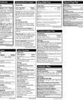 Front view of General Medi first aid kit contents with multiple drug facts panels (antibiotic, hydrocortisone, antiseptic pads)