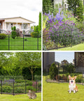 Tall Garden Fence With Gate 40 Inches High By 26 Feet Long 12 Panels Heavy Duty Metal No Dig Fence For Yard Outdoor Pet Barrier.