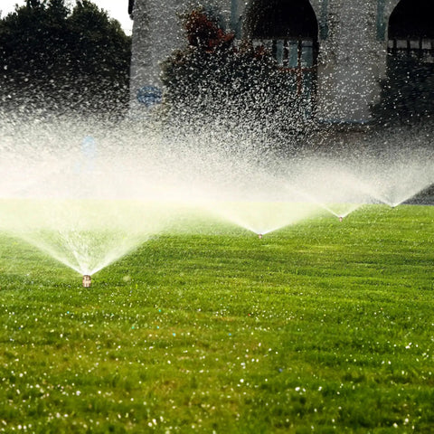 Two Pack Metal Lawn Sprinklers With Adjustable Brass Nozzles And Spike Bases Deliver 360 Degree Coverage For Big Yards Patios And Gardens Durable Brass Construction For Outdoor Use Rust Resistant Easy Setup Auto Irrigation