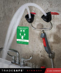 Go To Heavy Duty Eye Wash Station With Dual Head Drench Hose For Emergency Use, Wall And Deck Mounted, OSHA ANSI Compliant