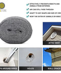 Stainless Steel Wool 13 Ft Grade 0000 Metal Wire Mesh for cleaning and sealing located near attic vent and wall crack.