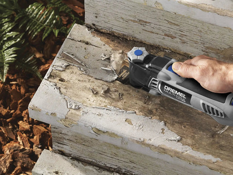 3.5 Amp Oscillating Tool Kit With Tool-Less Accessory Change, 12-Piece Set, removing paint from wooden steps