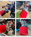 VM22 Racing Performance Carburetor For Predator 212cc And 196cc Clone Engines Fits Coleman CT200U BT200X KT196 Mini Bike Go Kart GX160 GX200 6.5HP OHV Includes Intake Manifold And 38mm Air Filter Red installed on go-karts and mini bikes