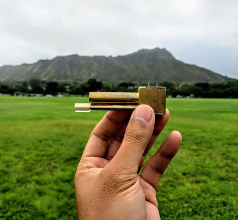 Brass Portable All In One Tool With Poker And Storage Tube CNC Machined Precision Multitool For DIYers Made In Hawaii Durable EDC Gear For Quick Fixes On The Go