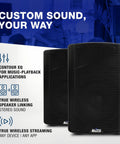 TX412 700W 12 Inch Powered PA Speaker With TWS Bluetooth shown with True Wireless Streaming features for outdoor DJ performances.