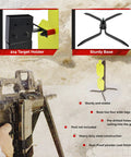 Heavy Duty Target Stand System NP550 Steel For 12x20 Silhouette Targets with 2x4 Base and Post in Black and Green
