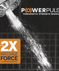 PowerPulse Flexible Neck Shower Head With 18-Inch Adjustable Arm And 7 Spray Modes Chrome Finish water flow demonstration