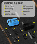 Cordless Tire Inflator With Dual Cylinders And An Eight Point Three Inch Screen Portable Air Compressor accessories included