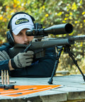 Rifle set on Pivot Bipod 6 to 9 Inch Adjustable Notched Legs Slim Folding Design for Easy Transport, Precision Target Shooting