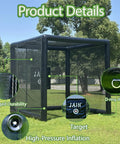 Inflatable Batting Cage For Baseball And Softball, Instant Pop-Up 10 Ft By 10 Ft Backyard Training Cage with durability details
