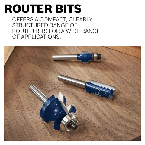 Top Tier Two Point Five Inch Carbide Tipped Ogee Raised Panel Router Bit Built Like A Tank For Router Tables With Smooth Ball Bearing Pilot And Ridiculously Clean Cuts displayed on wooden surface.