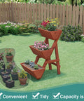 Three Tier Vertical Garden Bed Planter For Indoor And Outdoor Use With Legs Raised Planter Box For Flowers Vegetables Herbs