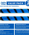 Soft Brush Roll Replacement Set For Shark Vertex And Rotator Upright Vacuums, Compatible With Part 1483FC2000, Pack Of 2