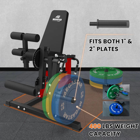3-In-1 Leg Extension And Curl Machine For Home Gyms With Adjustable Back And 800Lb Capacity, Space Saving Leg Station with weights.