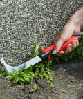 Three In One L Shaped Weeder For Cracks And Crevices With Japanese SK5 Steel Non Slip Ergonomic Handle 10.5 Inch Weed Puller Sidewalk Moss Scraper Patio Deck Garden Tool For Grabbing Weeds Fast removing weeds from a wall crack