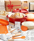 All-In-One Sourdough Starter Kit With Enameled Cast Iron Dutch Oven, Digital Scale, And 4 Banneton Proofing Baskets, Ultimate Bread Gift Set