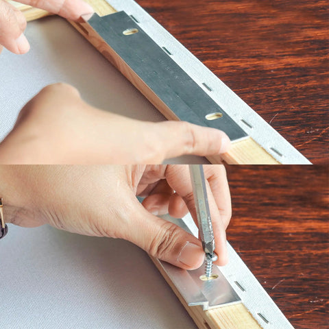 Installation of Beefy Heavy Duty Mirror Hanger Kit With 6 Inch Aluminum Z Clips 3 Pairs 50 Lb Capacity Wall Mount Brackets