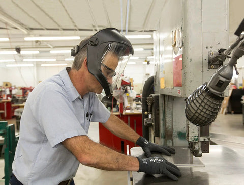Worker using Cut Resistant Work Gloves With Ultra Dexterity And All-Day Comfort, ZONZ Knit For Flexible Movement, Intercept Technology
