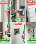 Heavy Duty Expanding Polyurethane Spray Foam 17 Oz Multi Purpose Gap Filler for windows, outlets, and drain pipe gaps.