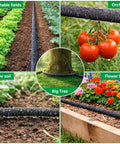 Drip Irrigation System With 100 Ft Quarter Inch Soaker Hose And 10 Ft Half Inch Tubing For Raised Beds, Veggies, Lawn, And Greenhouse
