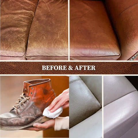 All Leather Cleaner 8 Oz For Cars Home And Gear Deep Clean Formula For Auto Interiors Leather Seats Shoes Boots Handbags Jackets Furniture And Saddles before and after leather couch and boot cleaning