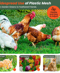 Chickens by 16 Inch By 50 Foot Plastic Chicken Wire Mesh For Floral Arrangements And Crafts With 100 Zip Ties