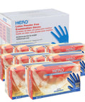 Heavy Duty 14 Mil Latex Exam Gloves Featuring Savage Micro Texture Grip And 12 Inch Extended Cuff Powder Free NFPA Approved Tactical Shield Pack Of Fifty Two X Large Blue in packaging.