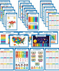 25 Laminated Educational Posters Pack for Classrooms and Homeschoolers Includes Solar System World Map Periodic Table Anatomy Math And More