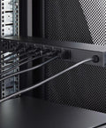8-Outlet 1U Switched Rack Mount PDU With Individual On Off Outlets 125V 15A NEMA 5-15R 8-Foot Power Cord TAA Compliant Ideal For Server Rooms And Small Data Centers mounted in a server rack