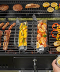 Rolling Grill Basket With Removable Wooden Handle, Extra Sturdy Food Grade Stainless Steel Grill Net Rack For Fish, Vegetables