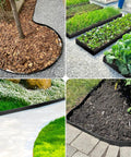 4 Inch Tall Landscape Edging 80 Foot Roll With 90 Anchoring Spikes And 5 Connectors in various garden setups