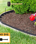 40 Foot Landscape Edging Kit With 2 Inch Tall Black Lawn Border Pro Grade Build Includes Scissors 36 Garden Spikes And 2 Connectors